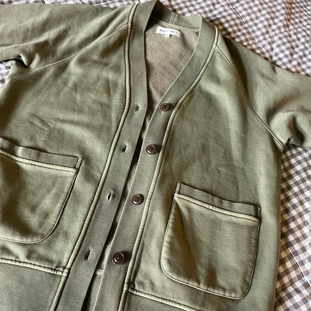 Alex mill  David fleece cardigan M